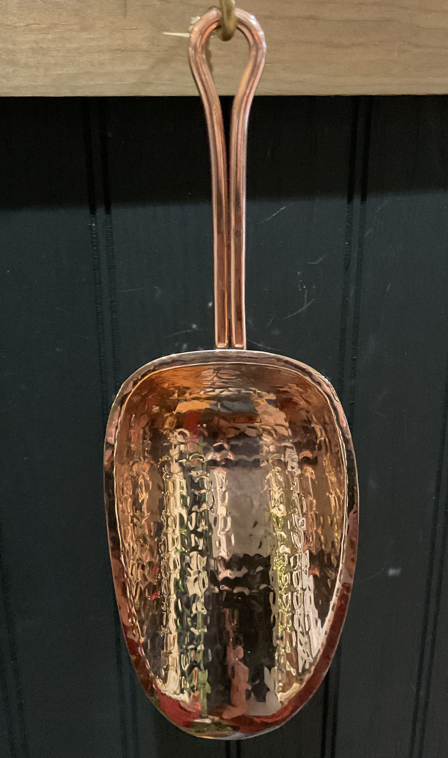 Sertodo Copper scoop, medium 9.5”, 1/2 cup capacity
