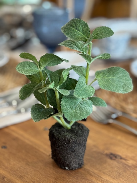 Mint Drop-In – 9" Faux Herb Plant