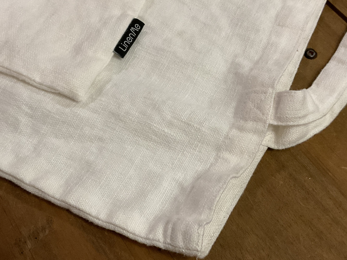 LinenMe reusable linen shopping bag, white