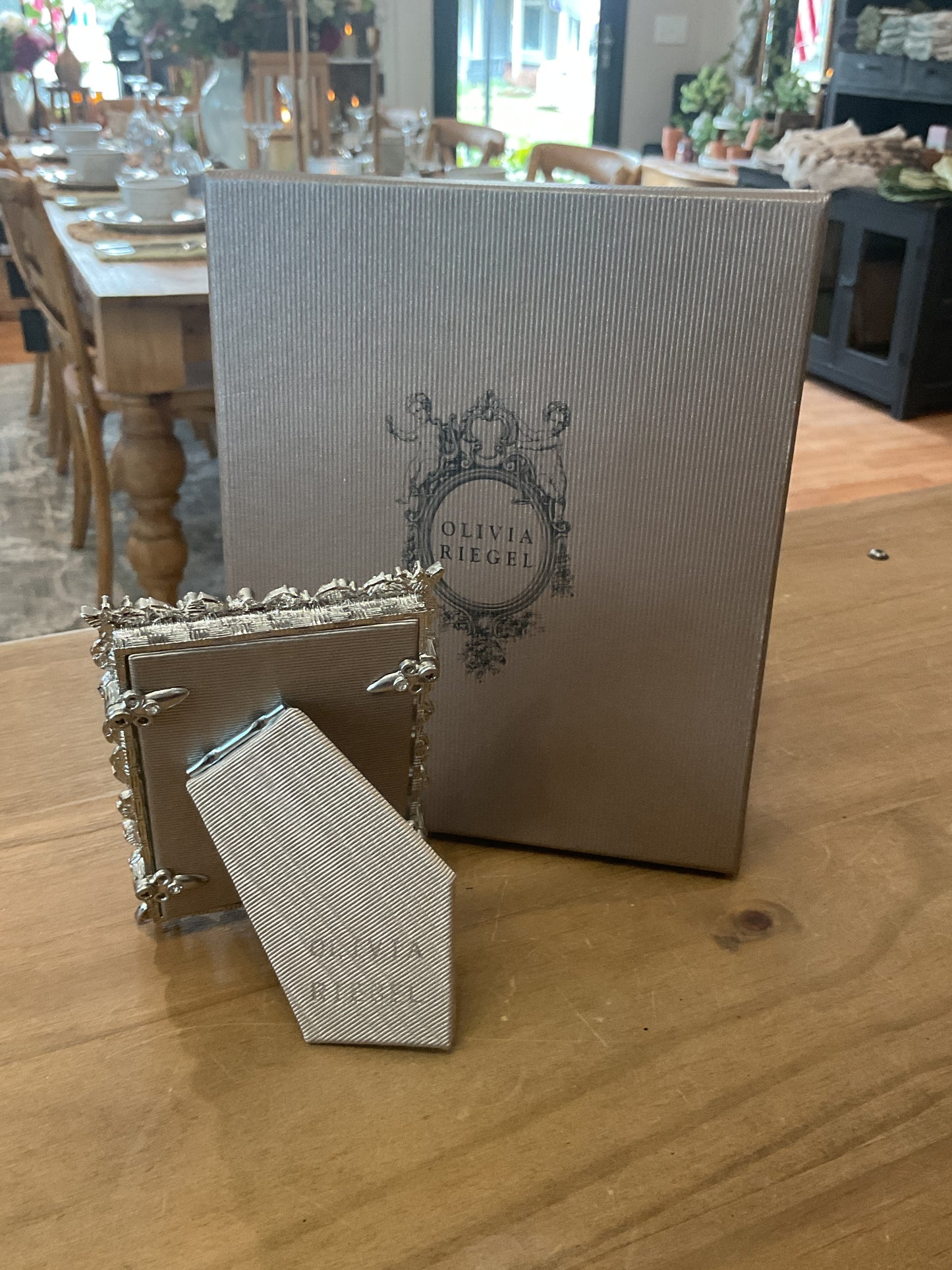 Olivia Riegel silver Victoria 2.5”x3.5” picture frame