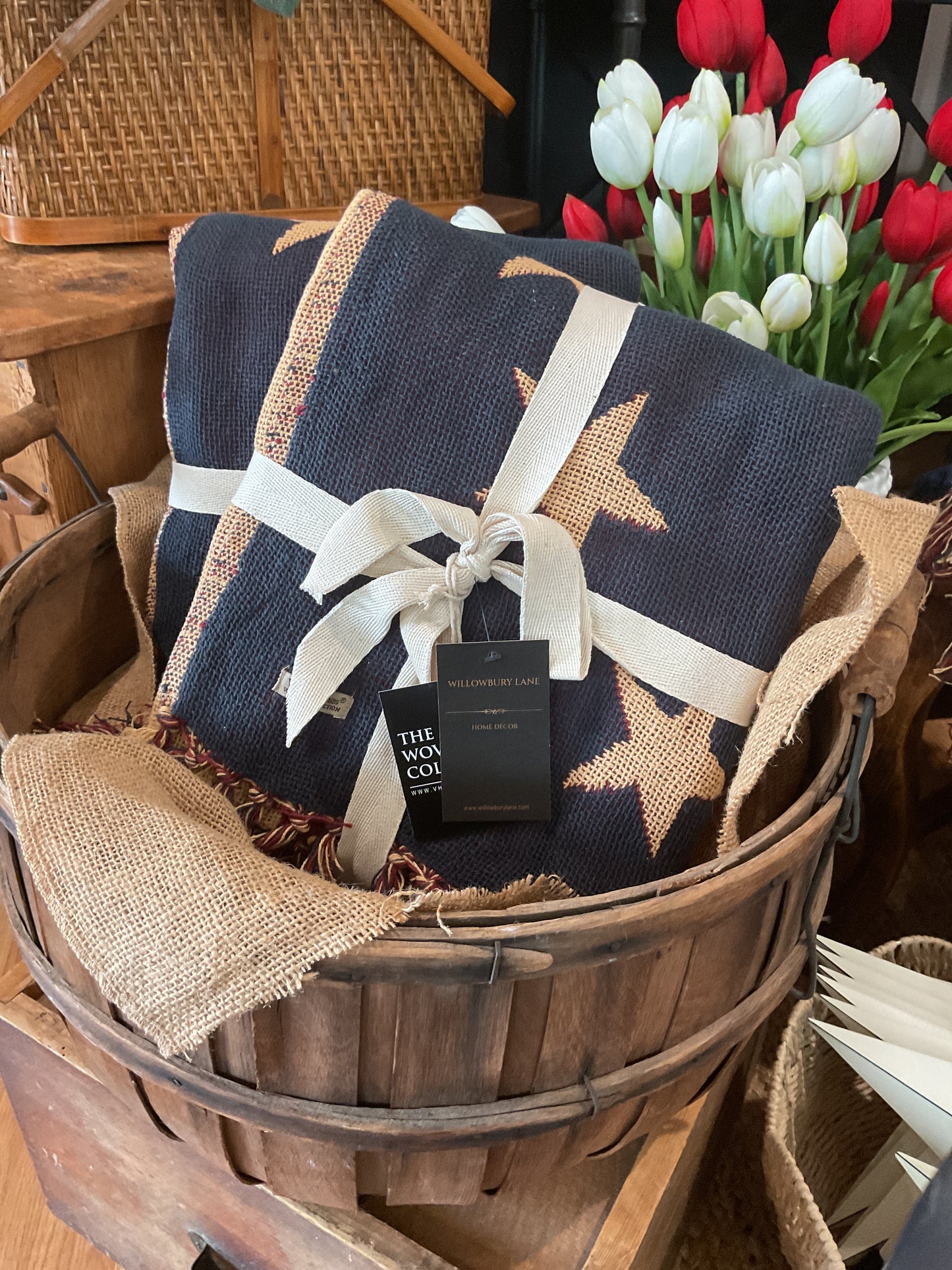 American Flag woven throw blanket, Old Glory 50” x 60”