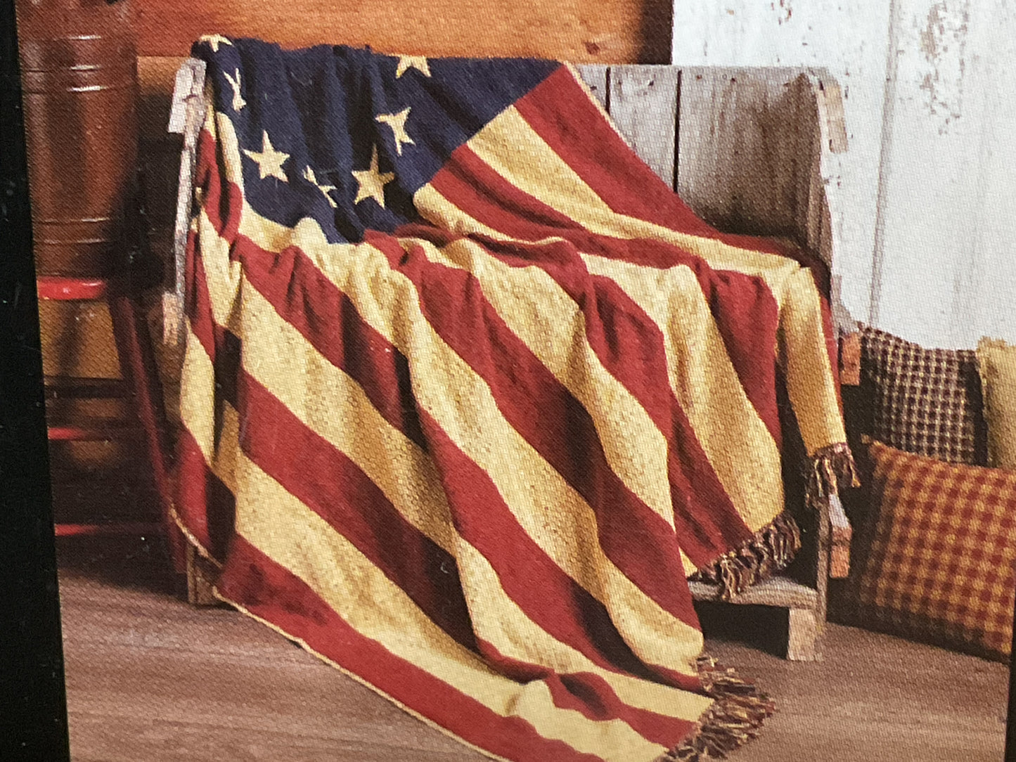 American Flag woven throw blanket, Old Glory 50” x 60”