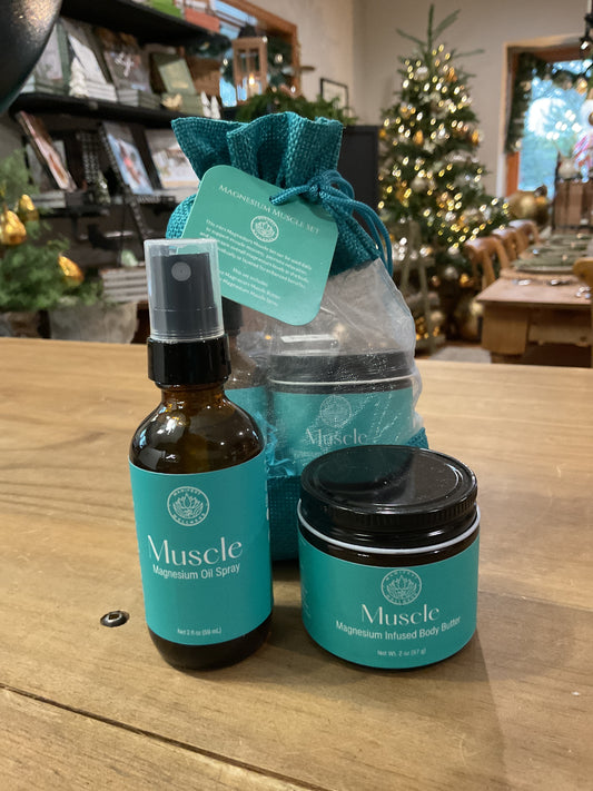 Manifest Wellness magnesium muscle spray/butter set