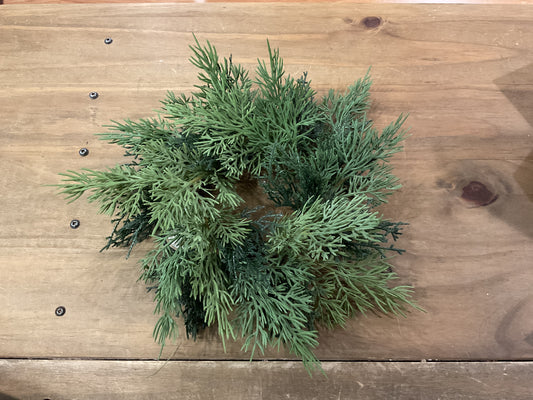 10” Cedar candle ring