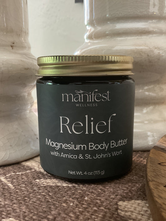 Manifest Wellness Relief magnesium body butter, 4oz