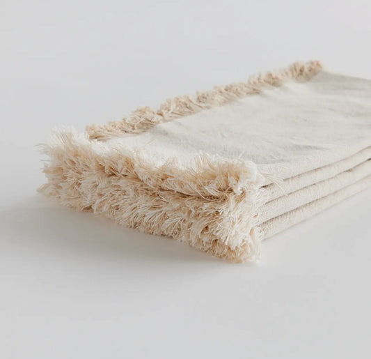 Aura Cotton dinner Napkins – Set of 4 (Taupe)